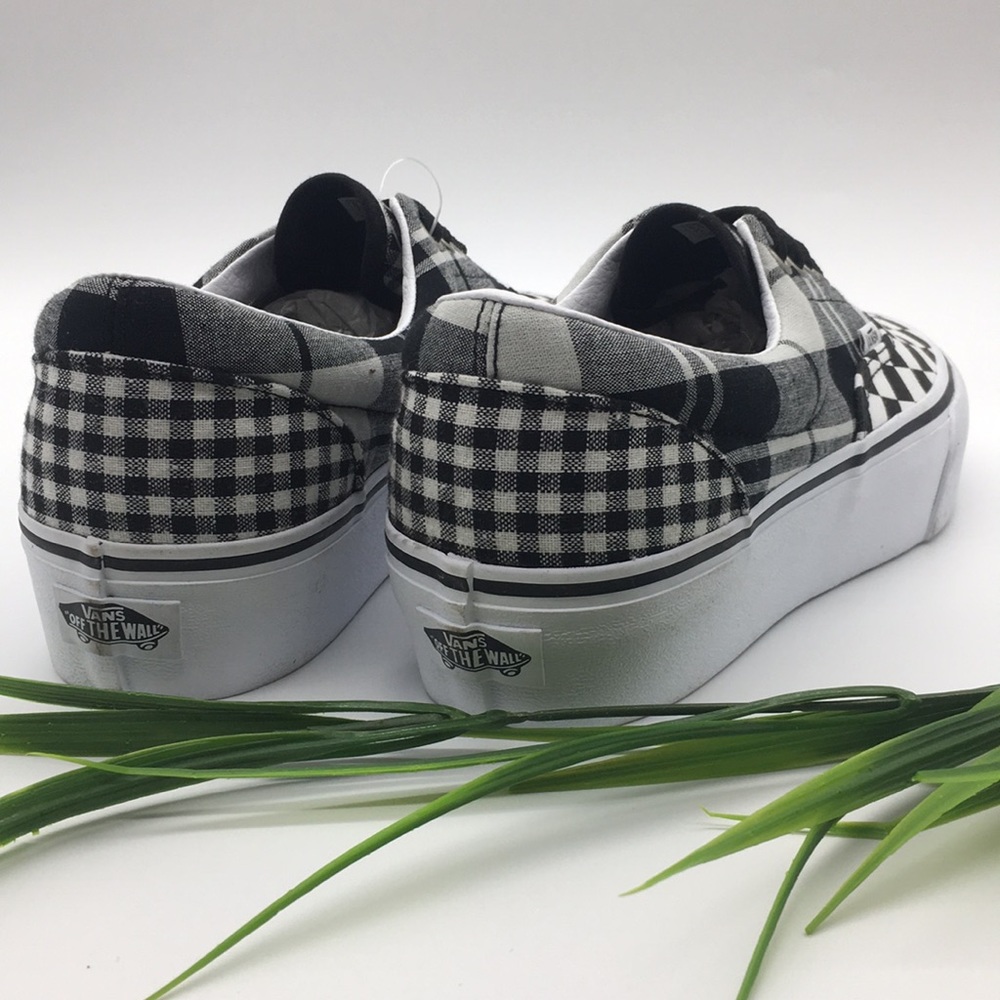 VANS Era Platform Plaid Checkerboard Black/White - Picture 5 of 8